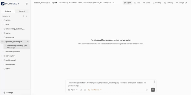 Podcast multilingual push process